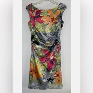 Kay Unger Floral Print Women's Cocktail Dress